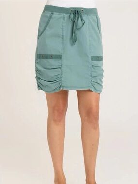 XCVI WEARABLES Leland Mini Skirt Folk Blue NWT Size XL